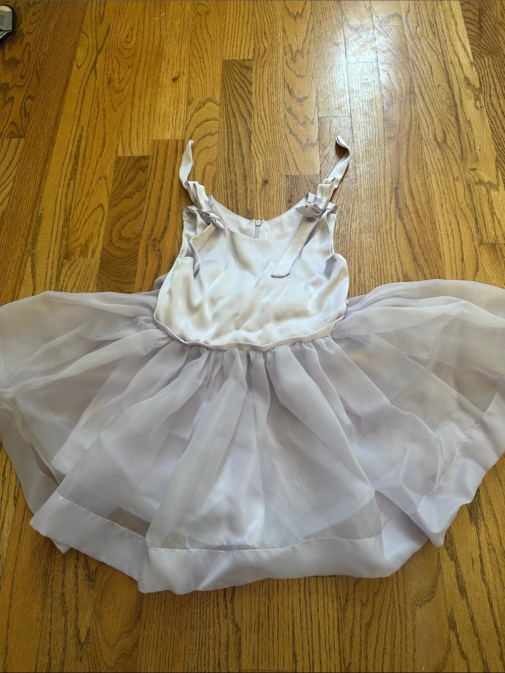 Lavender Tulle Strappy Girls Formal Dress